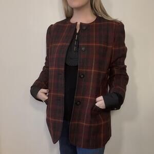 Vintage Le Suit Plaid Buttonup Blazer